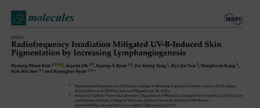 Kim HM, Oh S, Byun KA, Yang JY, Sun HJ, Kang D, Son KH, Byun K. Radiofrequency Irradiation Mitigated UV-B-Induced Skin Pigmentation by Increasing Lymphangiogenesis. Molecules. 2022 Jan 11;27(2):454. doi: 10.3390/molecules27020454. PMID: 35056769; PMCID: P