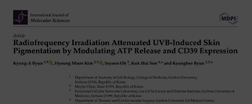 Byun KA, Kim HM, Oh S, Son KH, Byun K. Radiofrequency Irradiation Attenuated UVB-Induced Skin Pigmentation by Modulating ATP Release and CD39 expression. Int J Mol Sci. 2023 Mar 14;24(6):5506. doi: 10.3390/ijms24065506. PMID: 36982581; PMCID: PMC10052073.