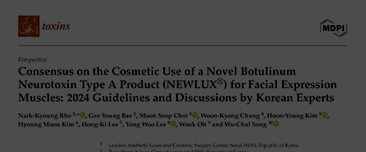 Rho NK, Bae GY, Choi MS, Chung WK, Kim HY, Kim HM, Lee HK, Lee YW, Oh W, Song WC. Consensus on the Cosmetic Use of a Novel Botulinum Neurotoxin Type A Product (NEWLUX®) for Facial expression Muscles: 2024 Guidelines and Discussions by Korean Experts. Toxi