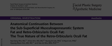 Ahn HS, Kim JS, Lee HJ, Lee JH, Kim HM, Kim HJ. Anatomical Continuation Between the Sub-Superficial Musculoaponeurotic System Fat and Retro-Orbicularis Oculi Fat: The True Nature of the Retro-Orbicularis Oculi Fat. Facial Plast Surg Aesthet Med. 2021 Sep;